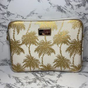 Lilly Pulitzer Gold Palm Tree Print Laptop Sleeve on Cream